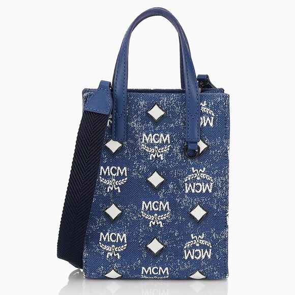 MCM Handbags - MCM X-Mini Aren Denim Tote Retail $750, 5.25"W x 7"H x 1.75"D